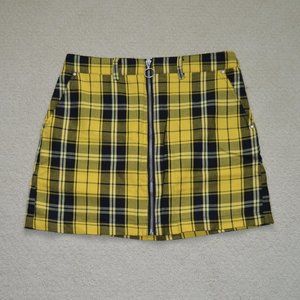 Forever 21 Yellow/Black Plaid Skirt